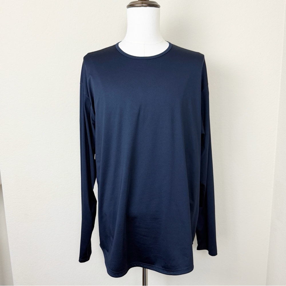 BYLT PREMIUM BASICS Men’s Long Sleeve Tee | XXL | Navy Blue